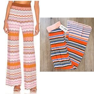 L'agence Wide Leg Colorblock Pants Knit. S-M